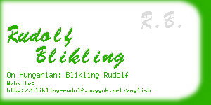 rudolf blikling business card